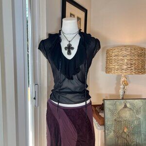 Y2k Speechless Sheer Blouse